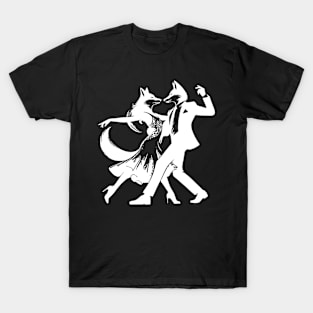 Cool Foxtrot design: Two dancing foxes! T-Shirt